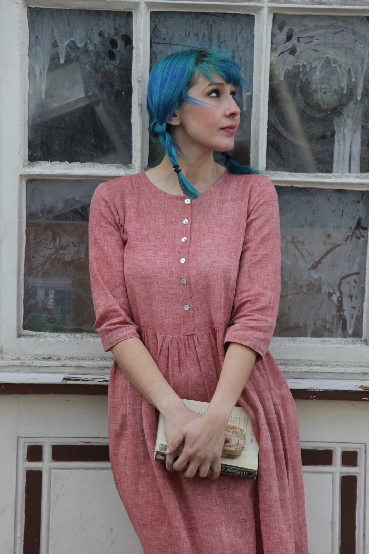 red chambray dress Juniper dress 4 / Red chambray