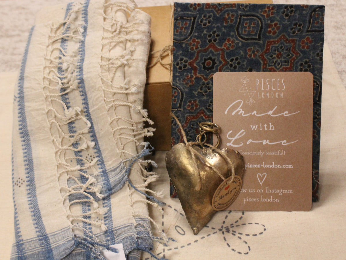 Gift Hamper Box with Blue Scarf